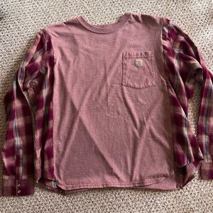 handmade xl Wrangler flannel/ Carhartt shirt